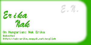 erika nak business card